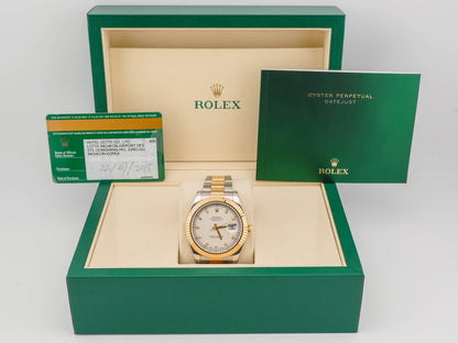 Rolex Datejust II Ivory Diamond Dial on Oyster 116333 Card 2015