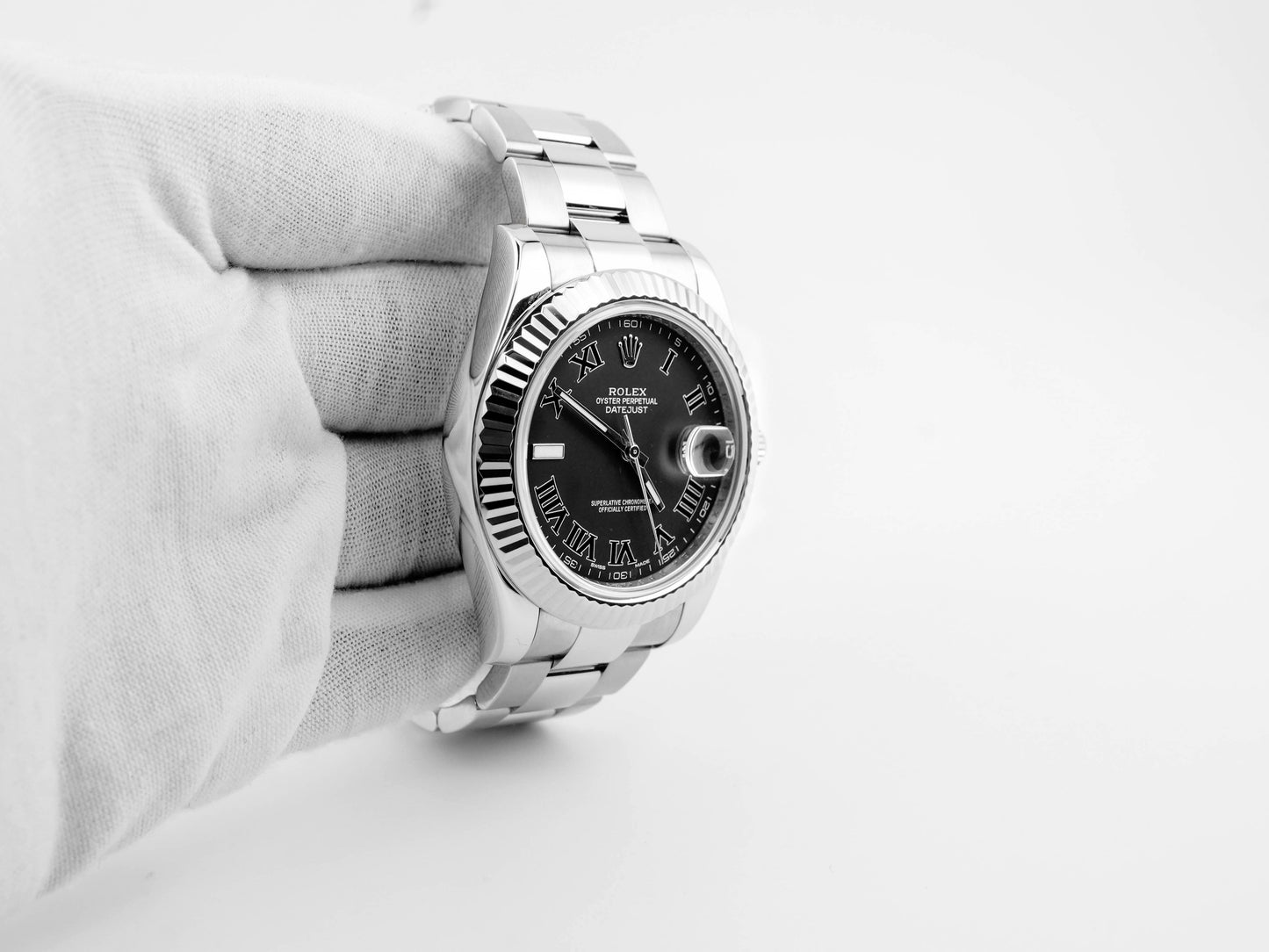 Rolex Datejust II Charcoal Grey Dial on Oyster 116334 Card 2012