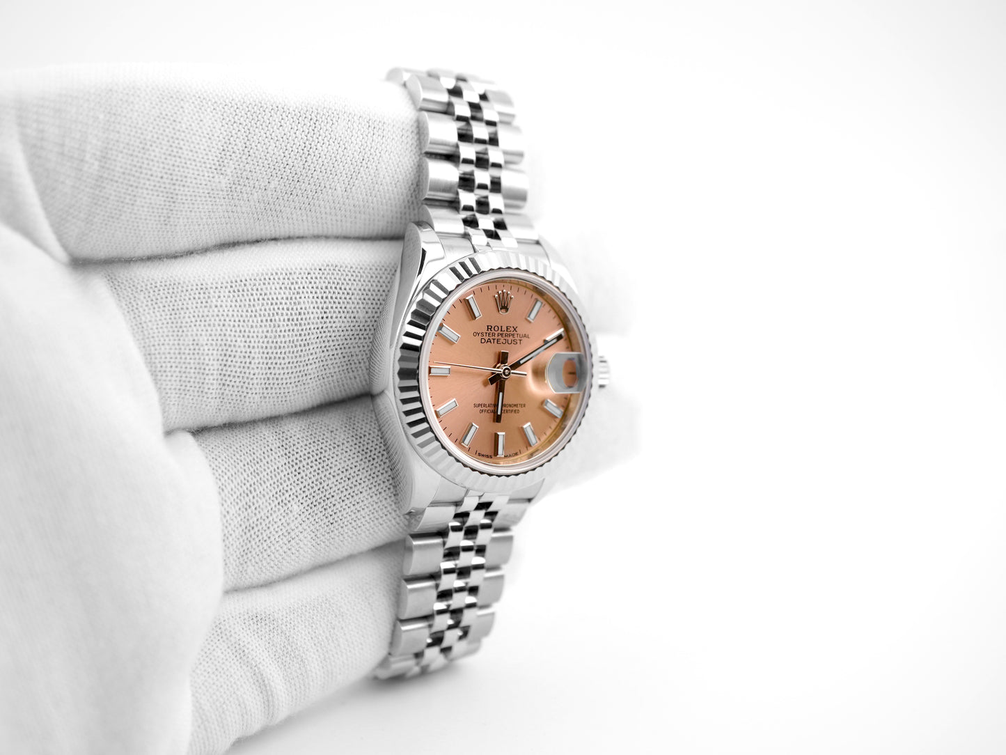 Rolex Datejust Lady Pink Index Dial on Jubilee 279174 Card 2017