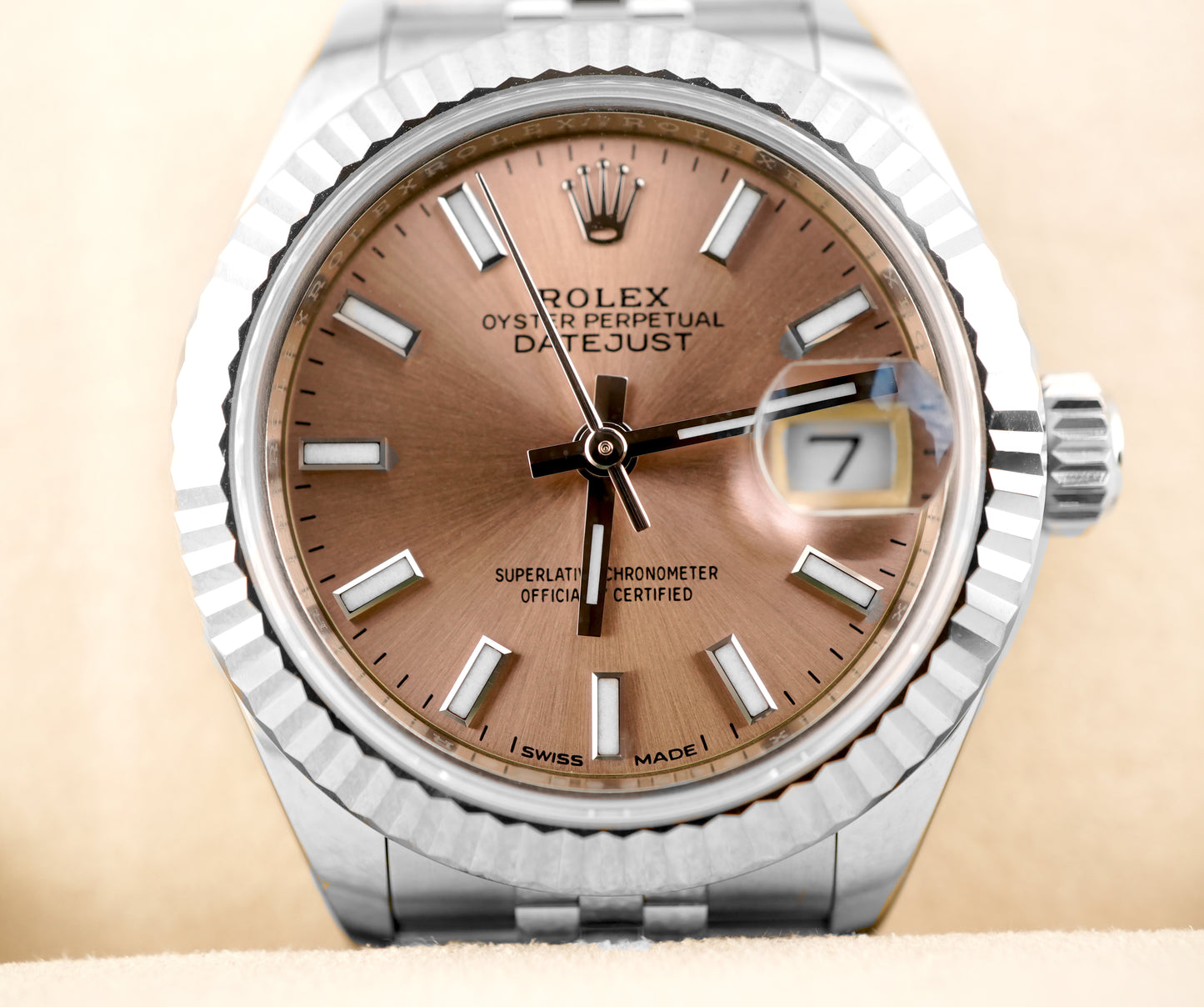 Rolex Datejust Lady Pink Index Dial on Jubilee 279174 Card 2017