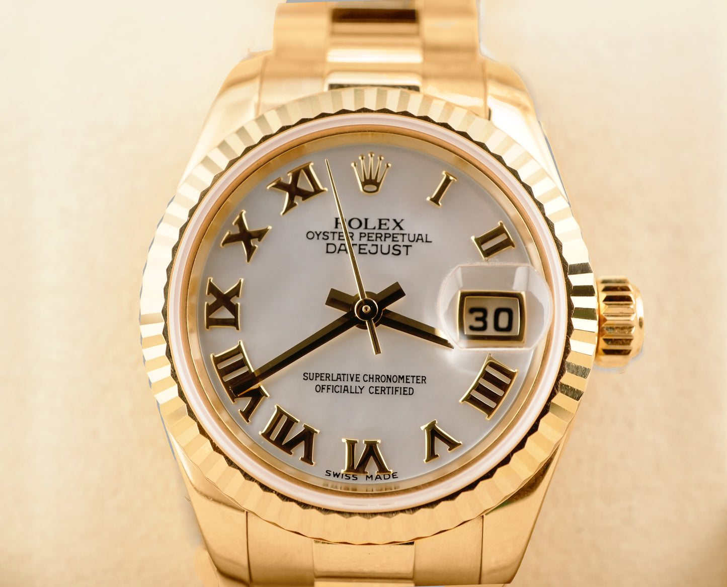 Rolex Datejust Lady President Mother-Of-Pearl Roman Dial on President 179178 Card 2007