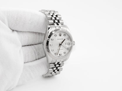 Rolex Datejust 31 Silver Jubilee Diamond Dial on Jubilee 178274 Card 2012