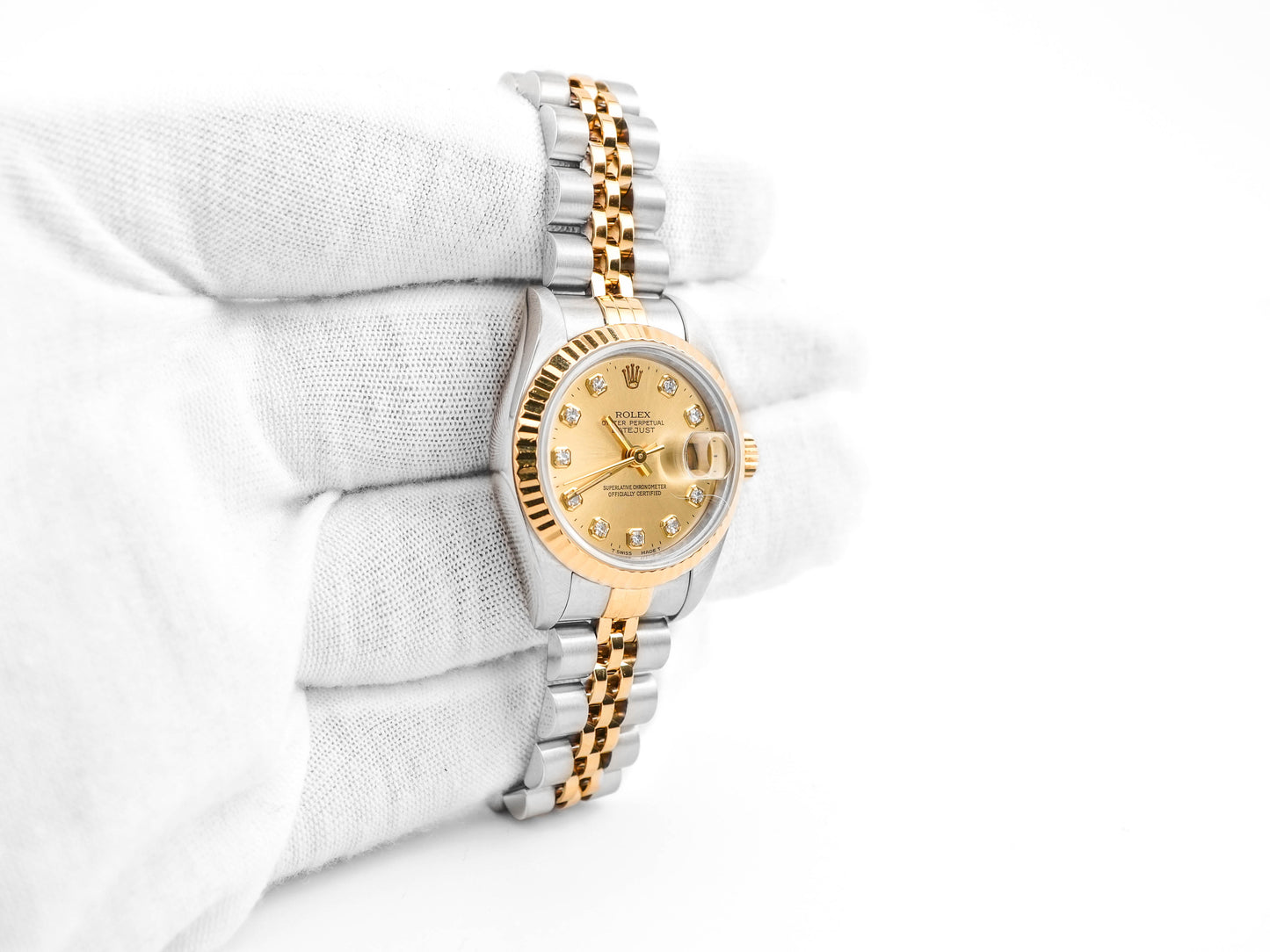 Rolex Datejust Lady Champagne Diamond Dial on Jubilee 69173 Papers 1994