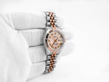 Rolex Datejust Lady Pink Champagne Roman Dial on Jubilee 179171 2015