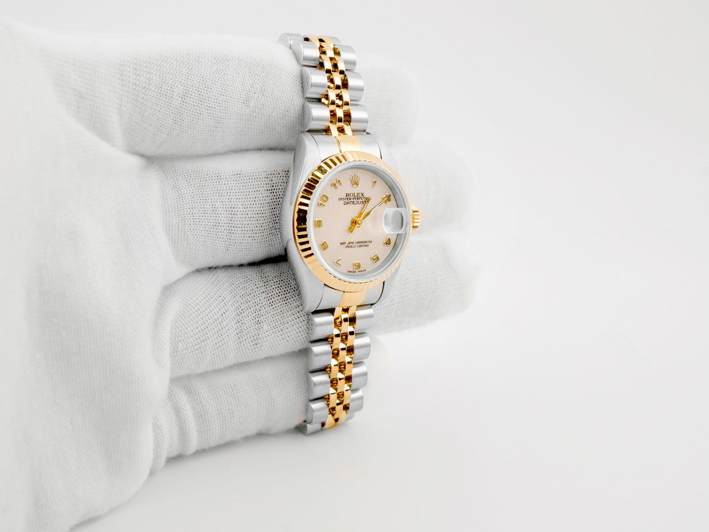 Rolex Datejust Lady Jubilee Ivory Arabic Dial on Jubilee 79173 Papers 2000
