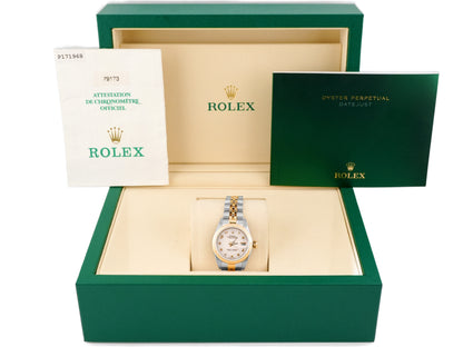 Rolex Datejust Lady Jubilee Ivory Arabic Dial on Jubilee 79173 Papers 2000