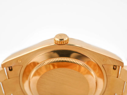 Rolex Day-Date II 41MM Champagne Roman Dial on President 218238 Card 2013