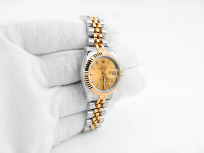 Rolex Datejust Lady Champagne Stick Dial on Jubilee 179173 2014