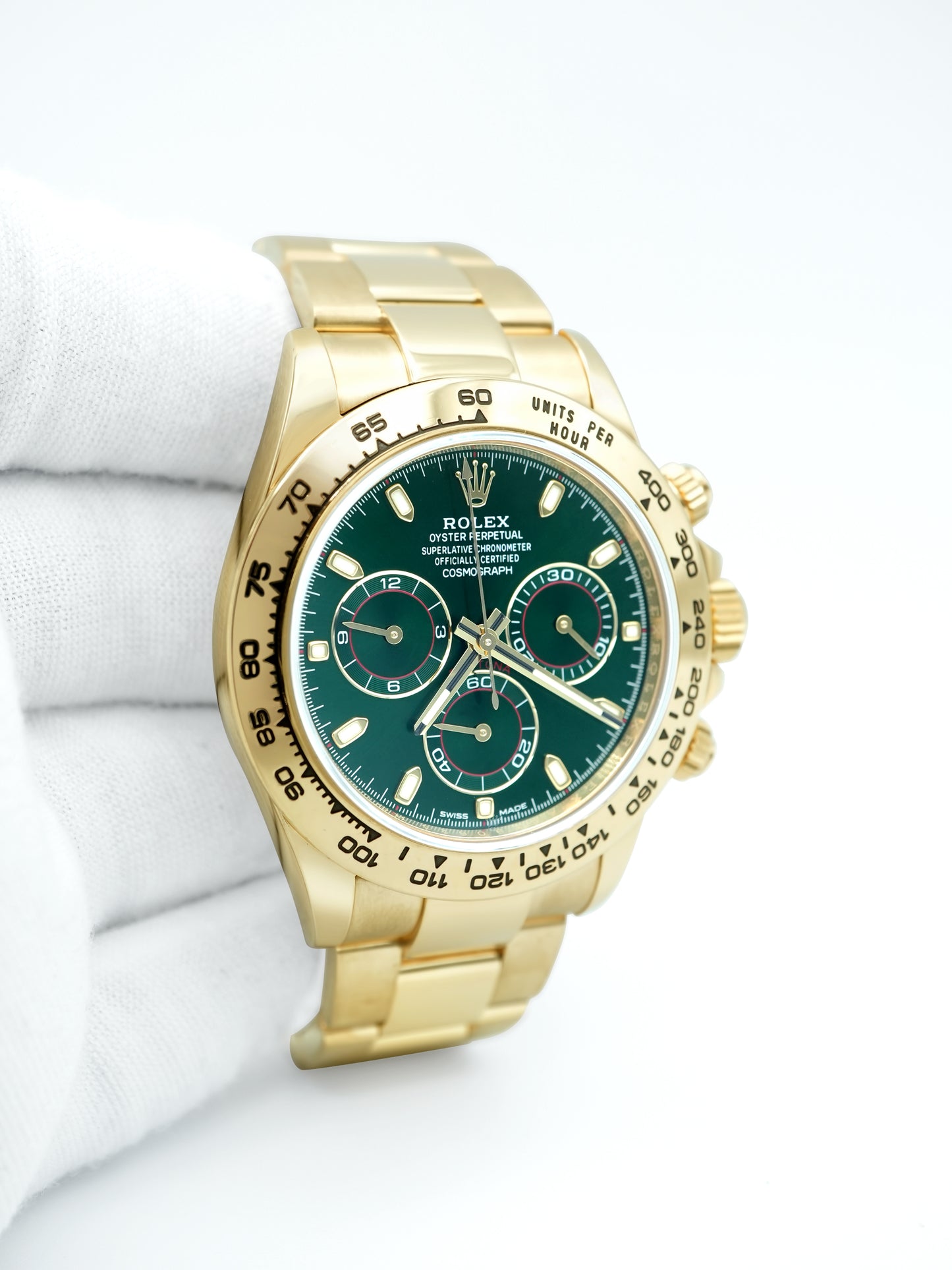 Rolex Daytona Green Stick Dial on Oyster 116508 Card 2017