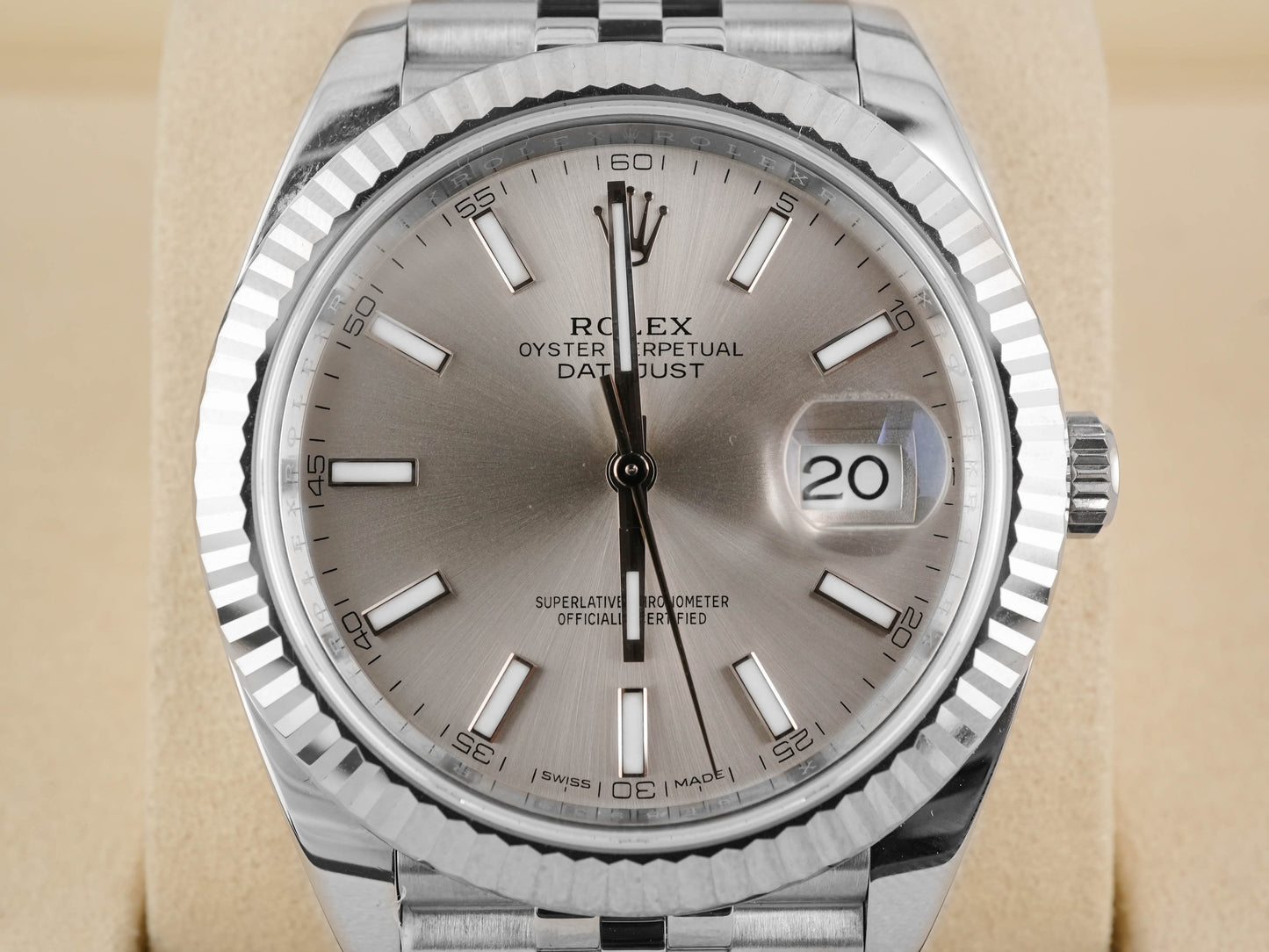 Rolex Datejust 41 Silver Index Dial on OYSTER 126334 Card 2019