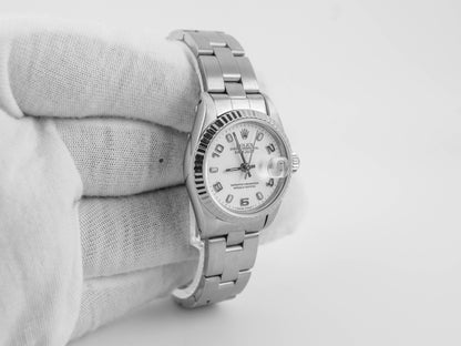 Rolex Datejust Lady 26 Silver Stick Dial on Oyster 69174 Papers 1984