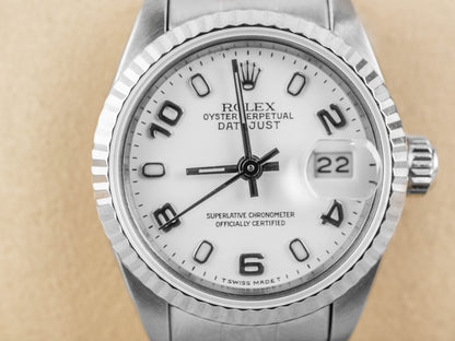 Rolex Datejust Lady 26 Silver Stick Dial on Oyster 69174 Papers 1984