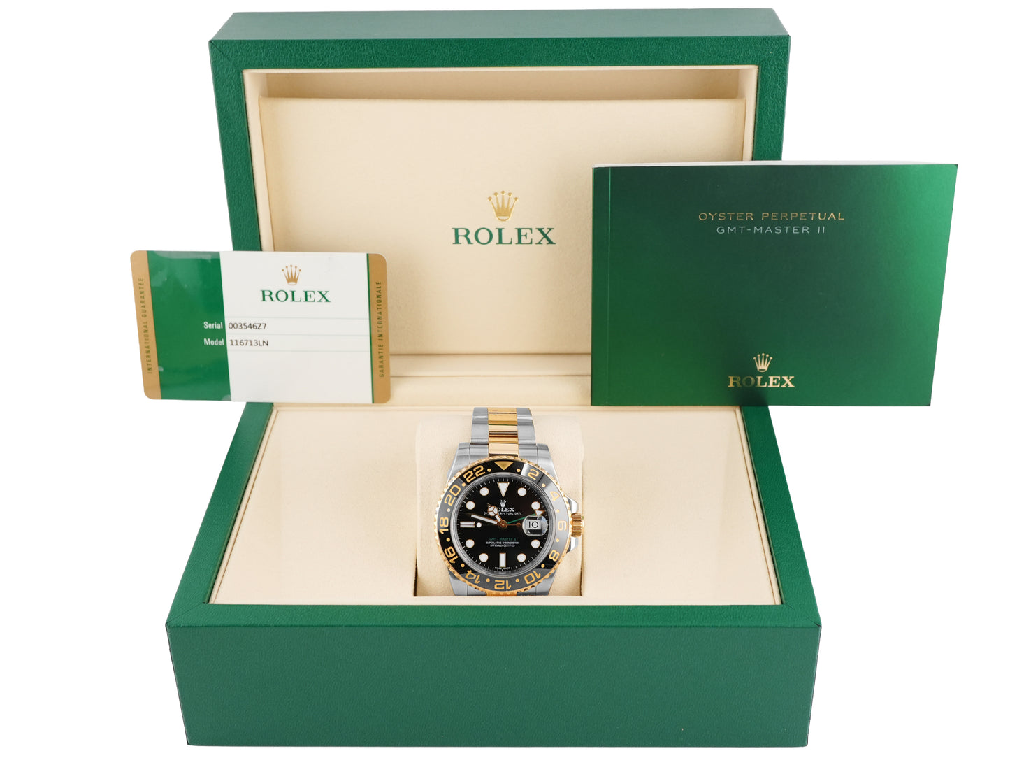 Rolex GMT-Master II Black Dial on Oyster 116713LN Card 2017