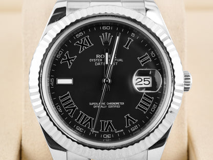 Rolex Datejust II Charcoal Grey Dial on Oyster 116334 Card 2012