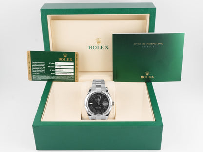Rolex Datejust II Charcoal Grey Dial on Oyster 116334 Card 2012
