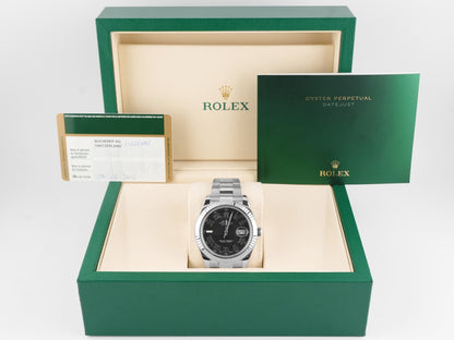 Rolex Datejust II Charcoal Grey Dial on Oyster 116334 Card 2012