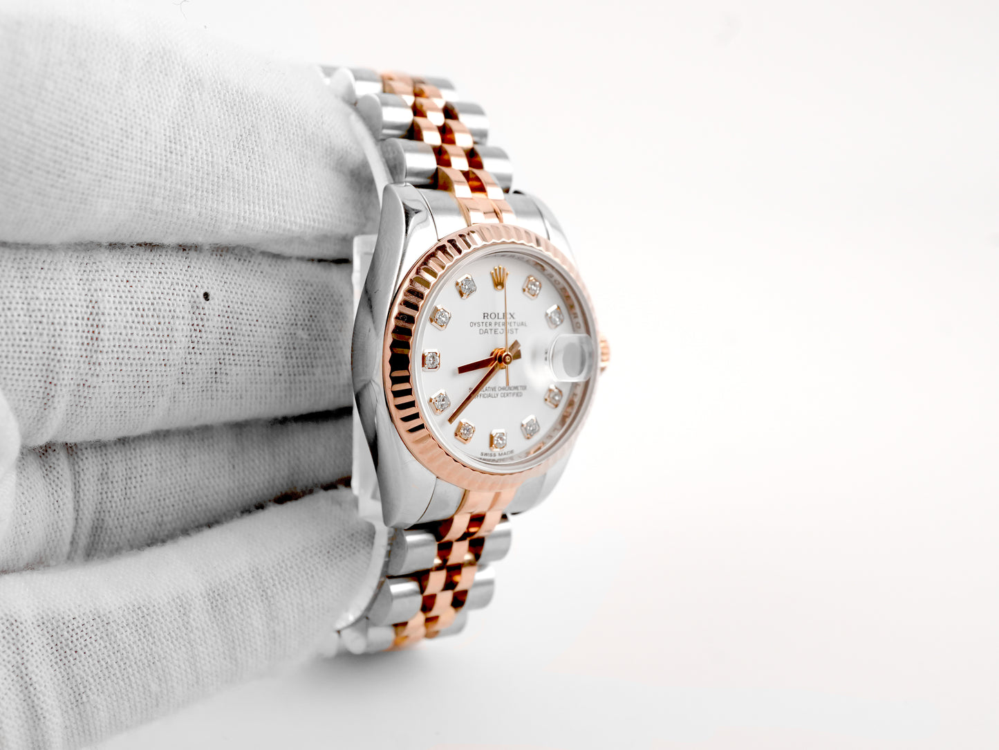 Rolex Datejust Lady White Diamond Dial on Jubilee 179171 Card 2012