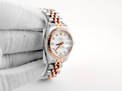 Rolex Datejust Lady White Diamond Dial on Jubilee 179171 Card 2012
