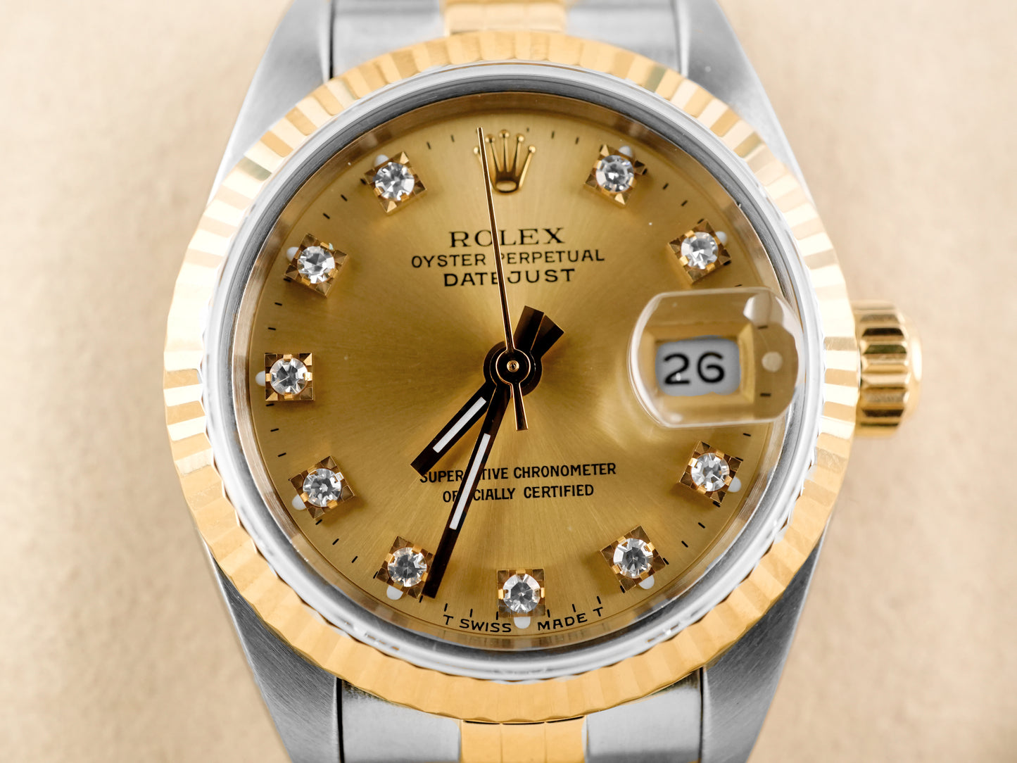 Rolex Datejust Lady Champagne Diamond Dial on Jubilee 69173 1991