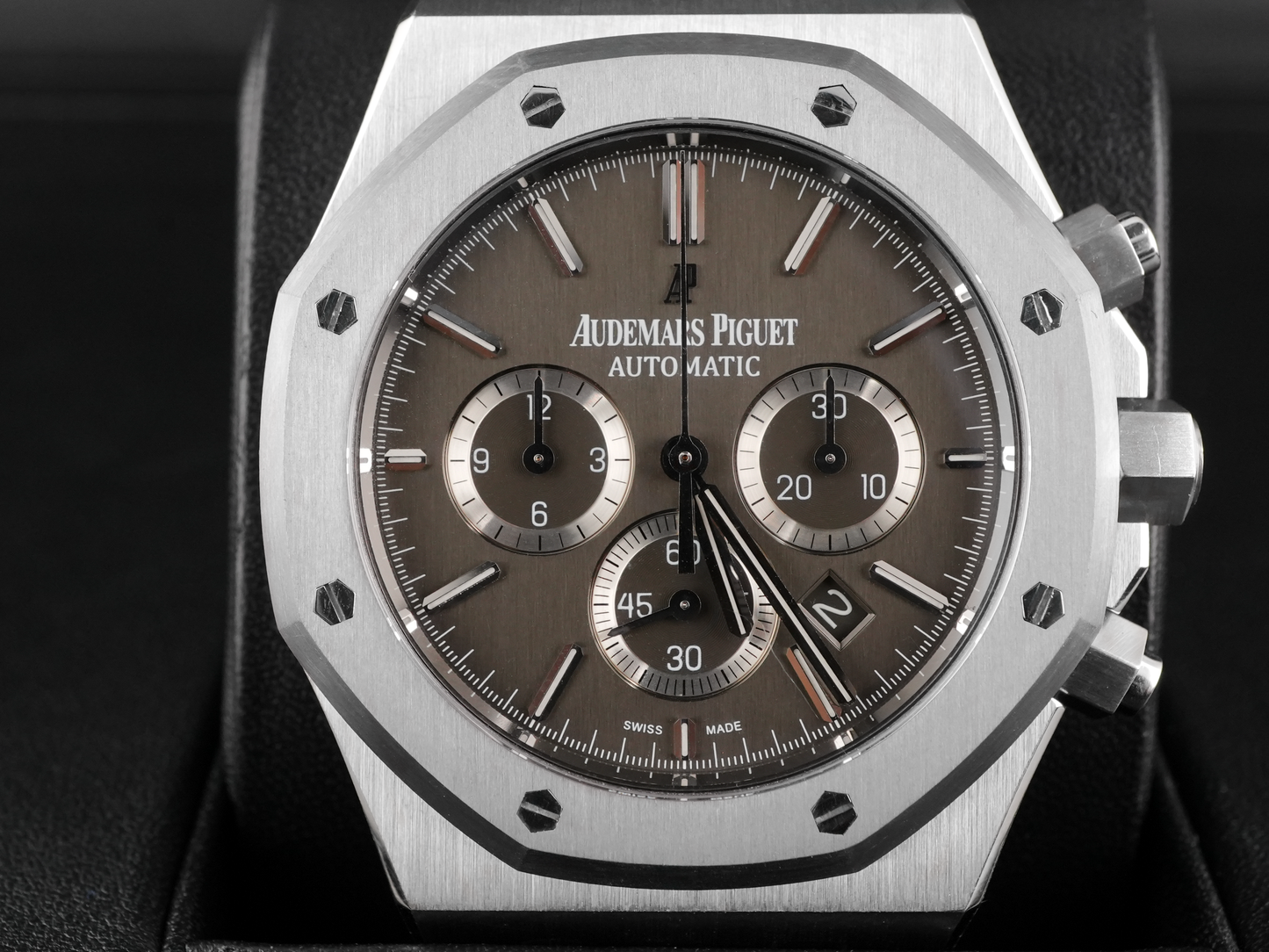 Audemars Piguet Royal Oak Leo Messi Chronograph Grey Dial on Leather Strap 26325TS.OO.D005CR.01 Complete 2013