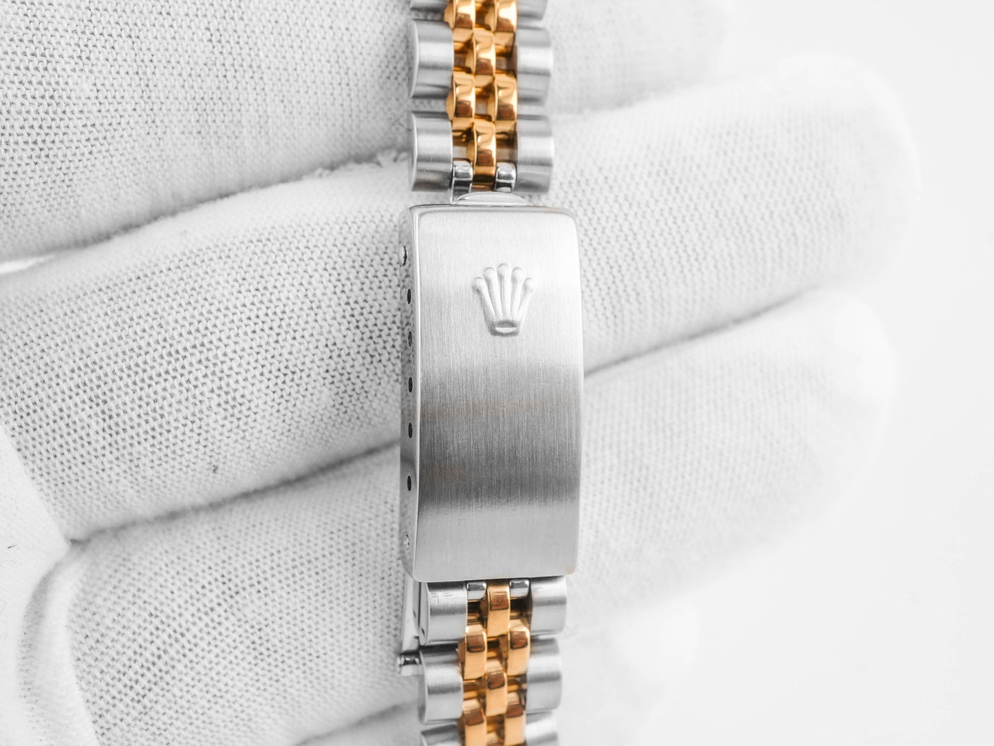 Rolex Datejust Lady Champagne Linen Stick Dial on Jubilee 69173 Papers 1997
