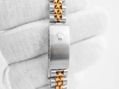 Rolex Datejust Lady Champagne Linen Stick Dial on Jubilee 69173 Papers 1997