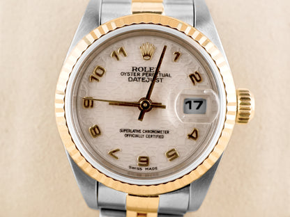 Rolex Datejust Lady Ivory Arabic Jubilee Dial on Jubilee 69173 Papers 1999