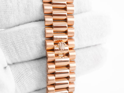 Rolex Day-Date 36 Pink Champagne Diamond Dial on President 118235 2005