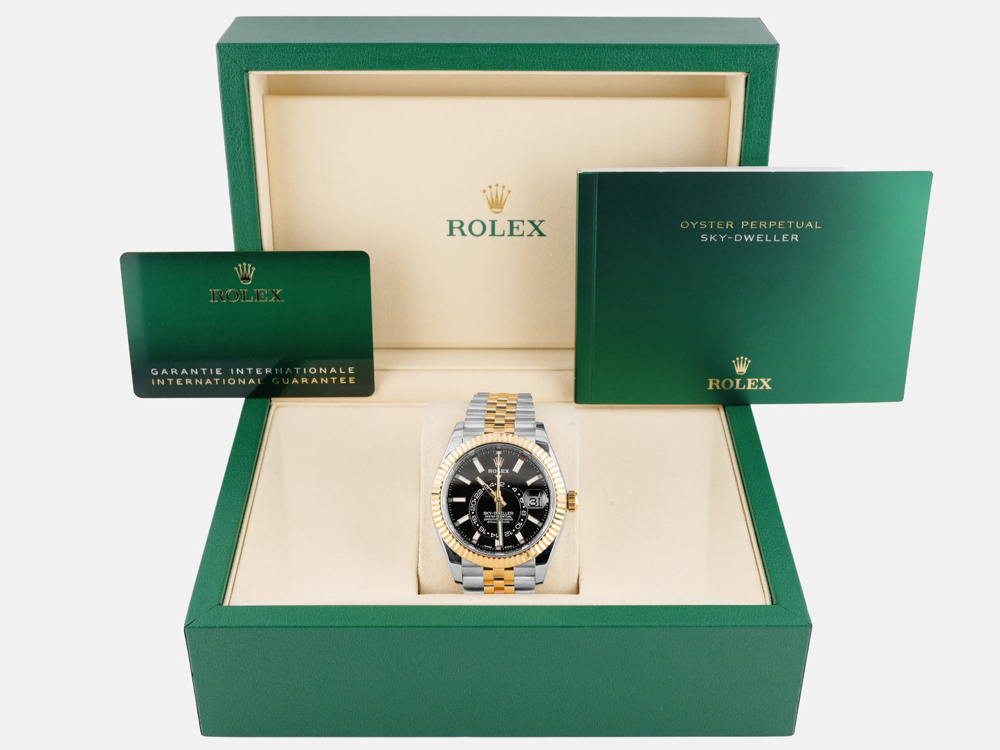 Rolex SkyDweller Black Index Dial on Jubilee 326933 Card 2023
