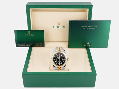 Rolex SkyDweller Black Index Dial on Jubilee 326933 Card 2023