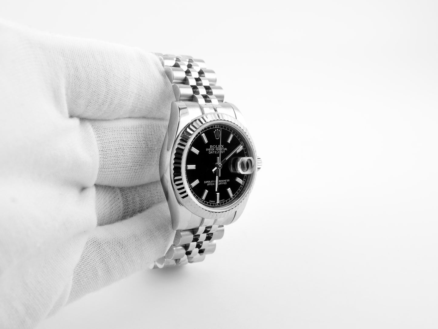 Rolex Datejust 31 Black Stick Dial on Jubilee 178274 Card 2015