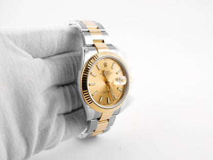 Rolex Datejust 41 Champagne Index Dial on Oyster 126333 Card 2016