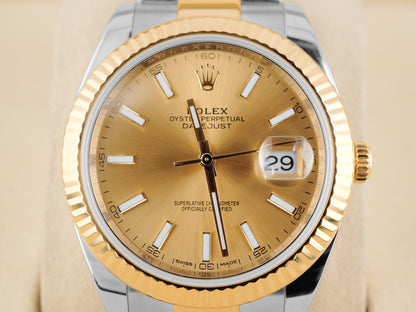Rolex Datejust 41 Champagne Index Dial on Oyster 126333 Card 2016