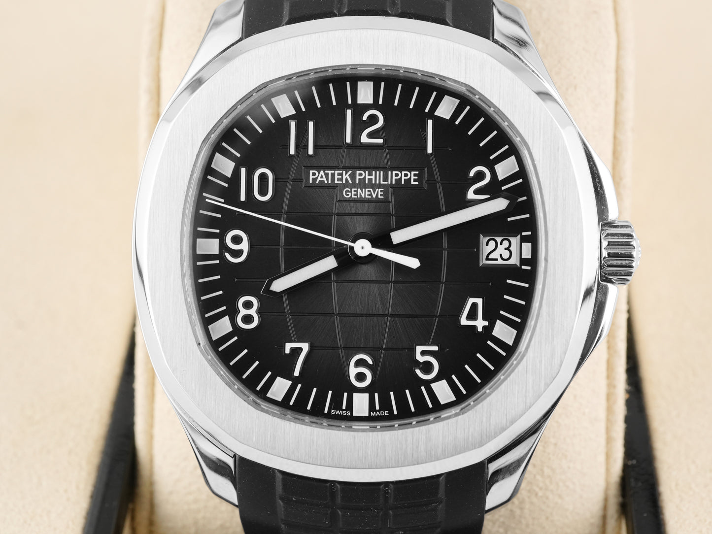 Patek Philippe Aquanaut Black Dial on Strap 5167A-001 Papers 2017