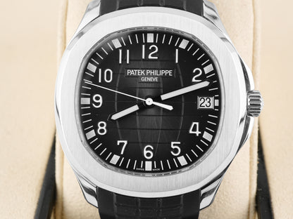 Patek Philippe Aquanaut Black Dial on Strap 5167A-001 Papers 2017