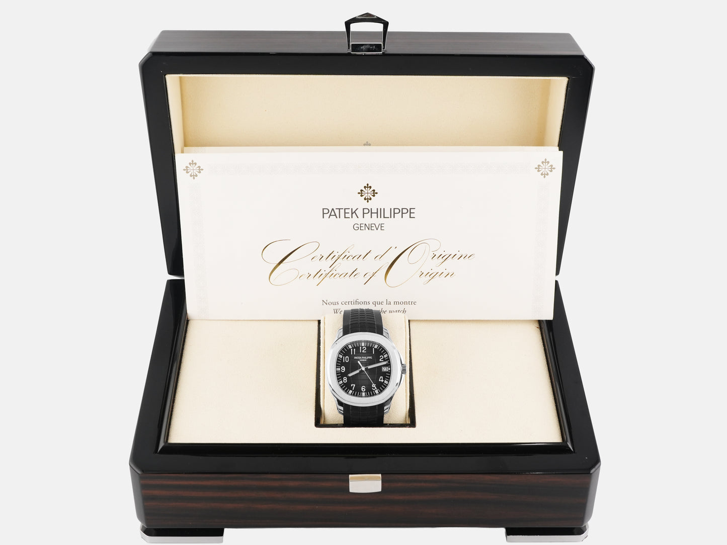 Patek Philippe Aquanaut Black Dial on Strap 5167A-001 Papers 2017