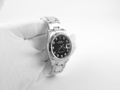 Rolex Datejust 36 Black Diamond Dial on Oyster 126234 Card 2023