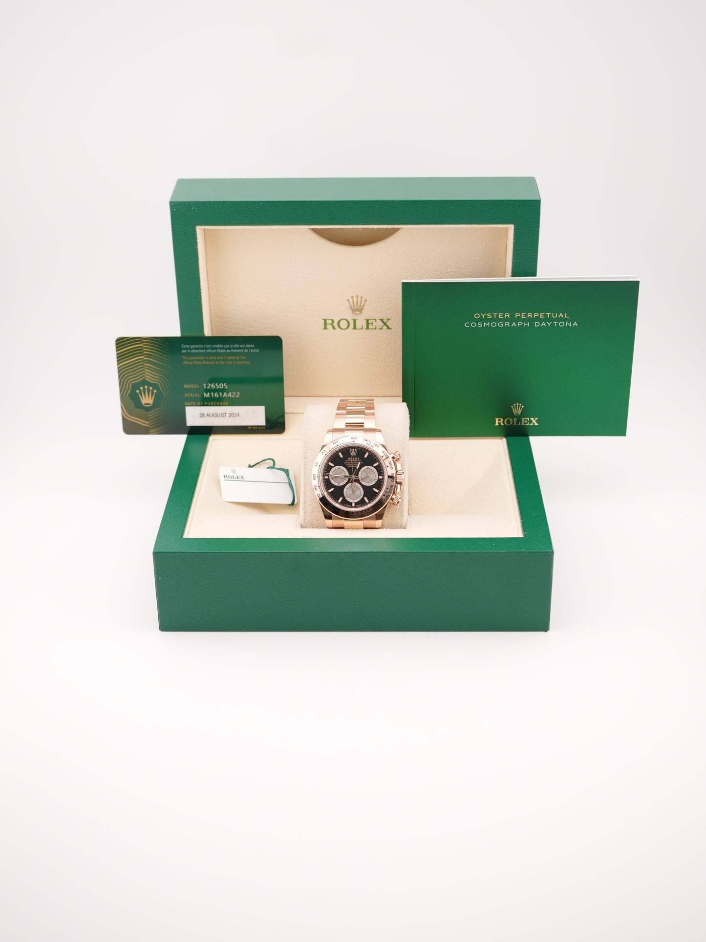 Rolex Daytona Black And Sundust Index Dial on Oyster 126505 Complete 2024