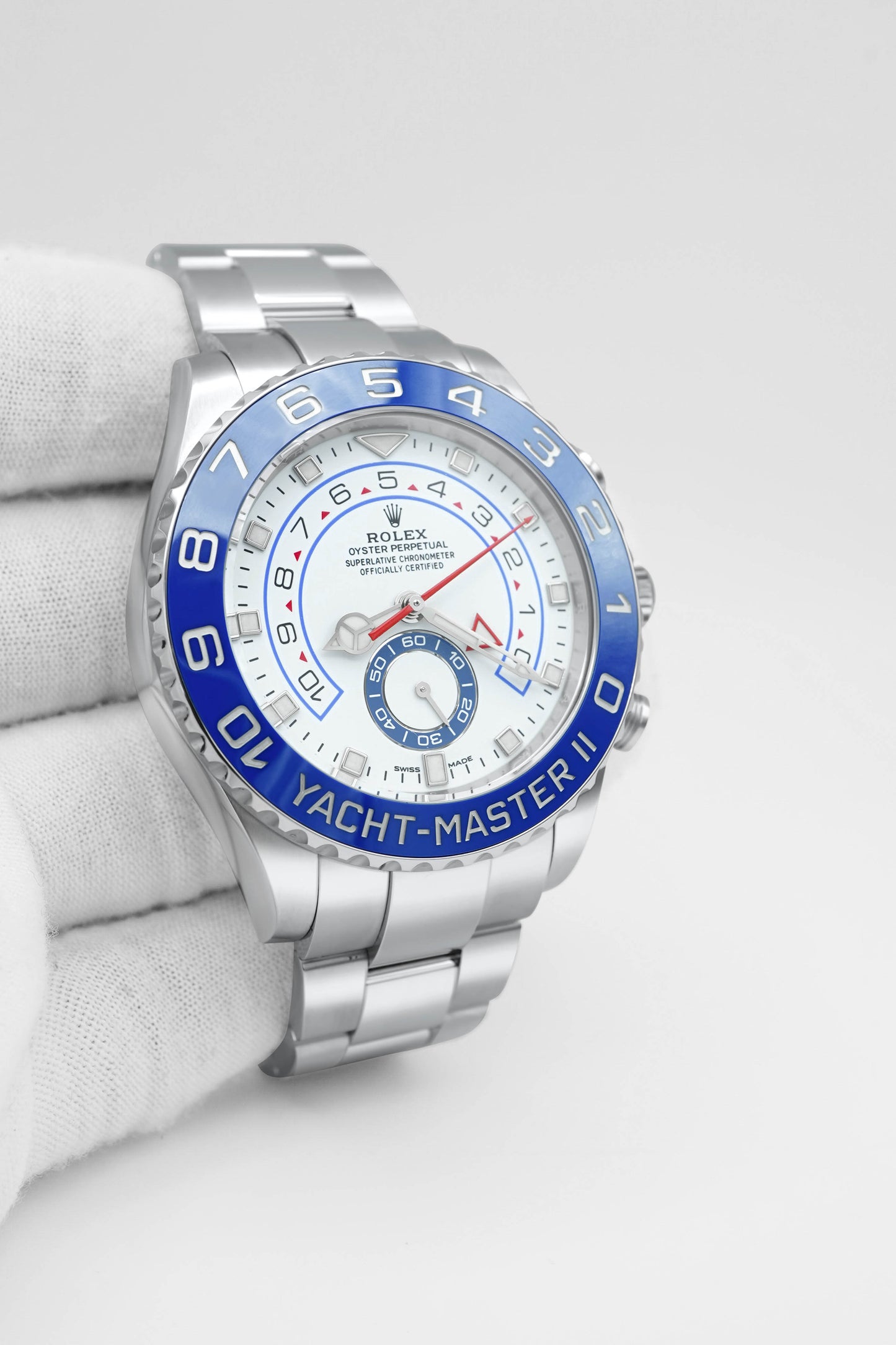 Rolex Yacht-Master II Matt White Dial on Oyster 116680 Card 2021