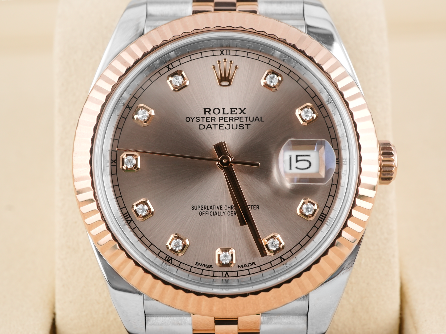 Rolex Datejust 41 Sundust Diamond Dial on Jubilee 126331 Card 2016