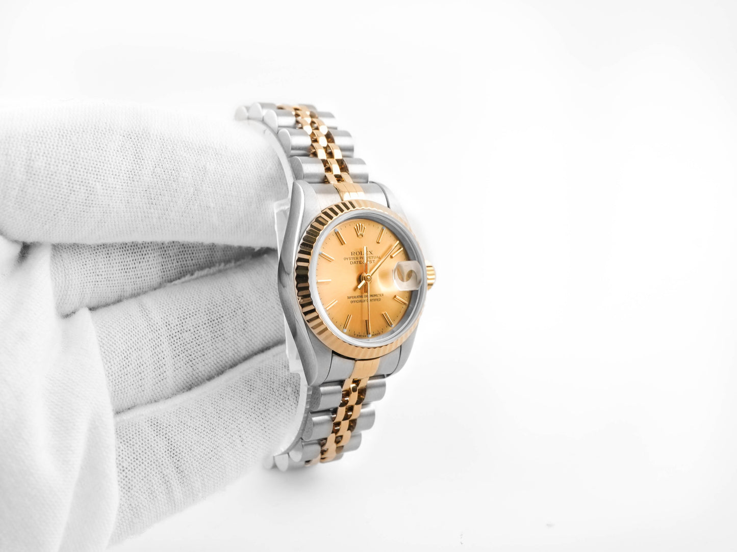 Rolex Datejust Lady Champagne Stick Dial on Jubilee 69173 Papers 1994