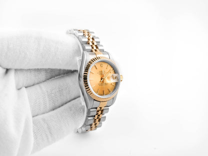 Rolex Datejust Lady Champagne Stick Dial on Jubilee 69173 Papers 1994