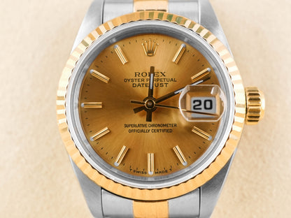 Rolex Datejust Lady Champagne Stick Dial on Jubilee 69173 Papers 1994