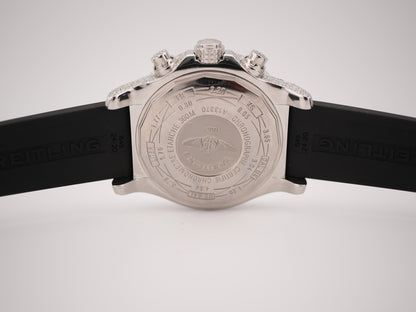 Breitling Super Avenger Custom White MOP Diamond Dial Dial on Rubber Strap A13370 2012