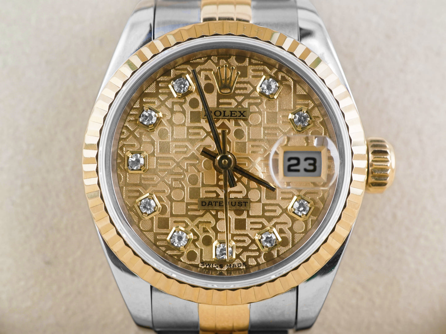Rolex Datejust Lady Champagne Jubilee Diamond Dial on Jubilee 79173 Papers 2000