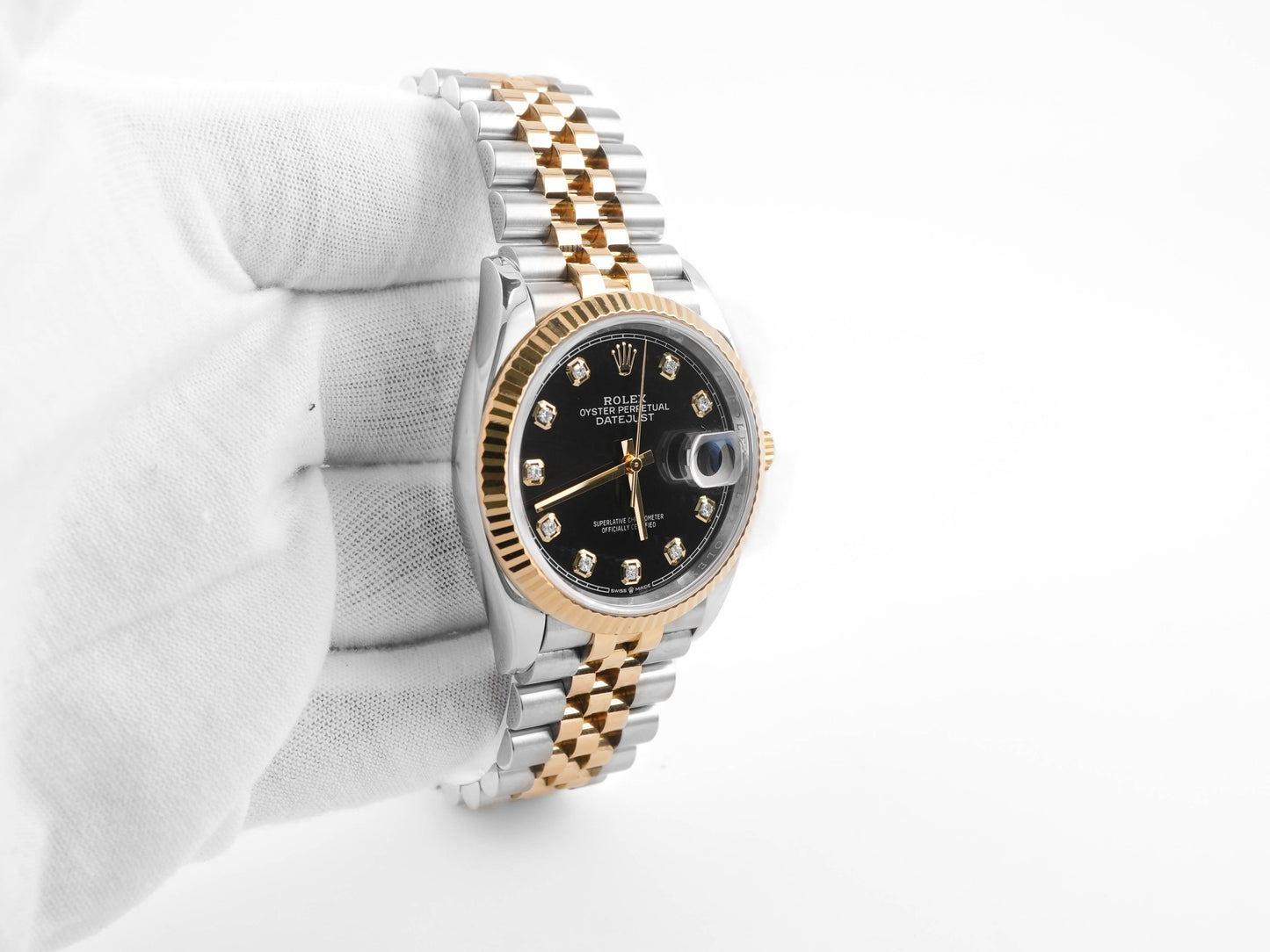 Rolex Datejust 36 Black Diamond Dial on Jubilee 126233 Complete 2020
