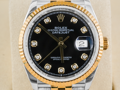 Rolex Datejust 36 Black Diamond Dial on Jubilee 126233 Complete 2020