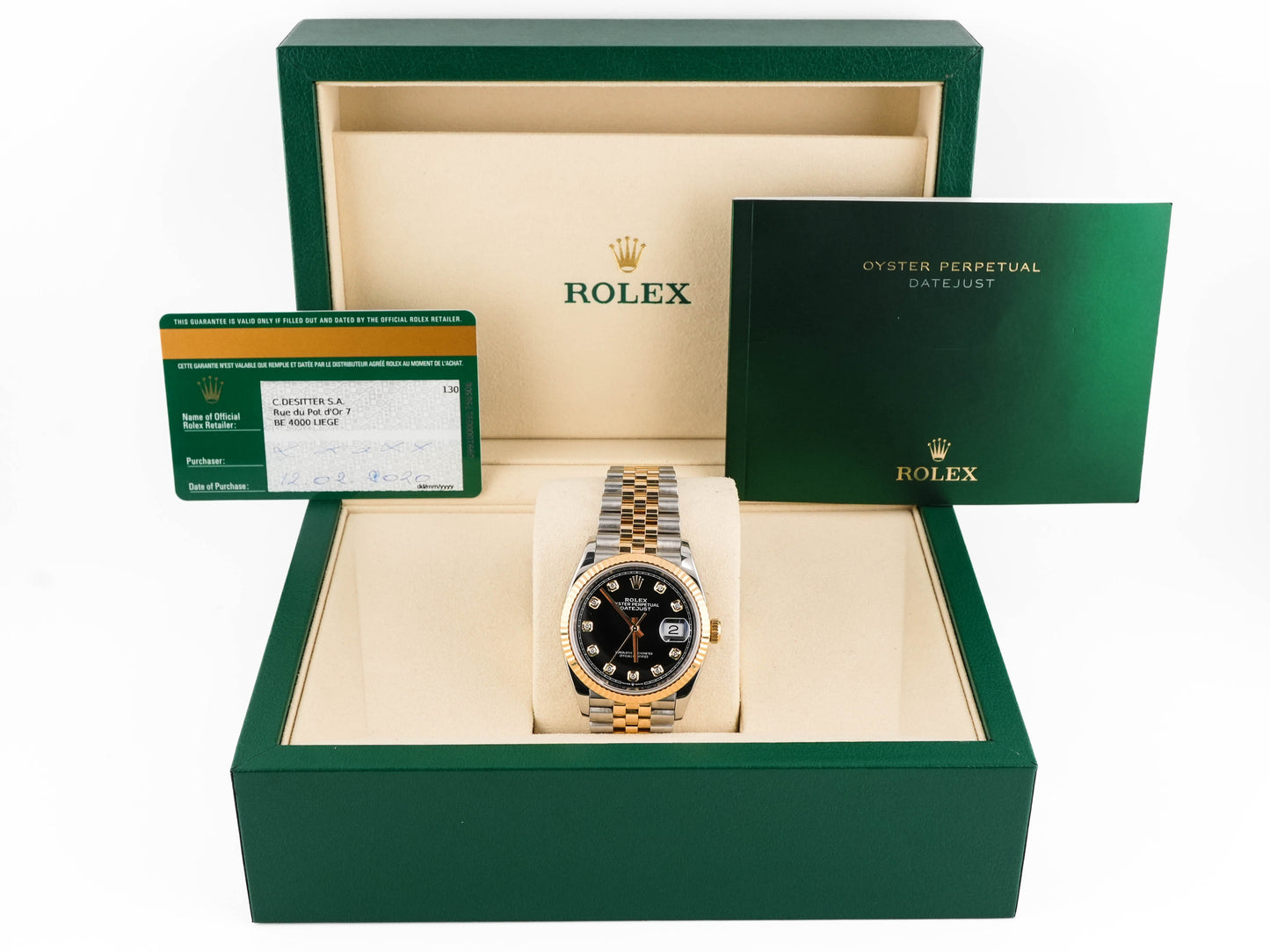 Rolex Datejust 36 Black Diamond Dial on Jubilee 126233 Complete 2020