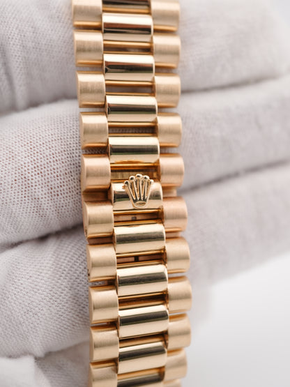 Rolex Day-Date 36 Champagne Diamond Dial on President 18238 Papers 1993