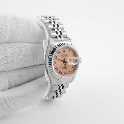 Rolex Datejust Lady Salmon Roman Dial on Jubilee 69174 Papers 1993